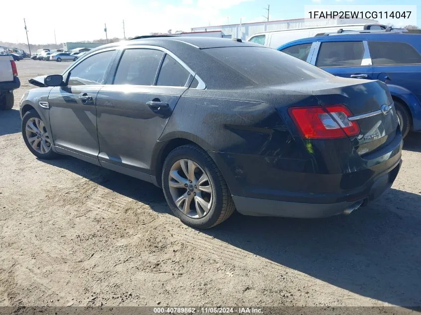 2012 Ford Taurus Sel VIN: 1FAHP2EW1CG114047 Lot: 40789862