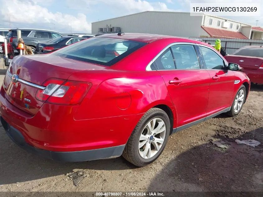 2012 Ford Taurus Sel VIN: 1FAHP2EW0CG130269 Lot: 40798807