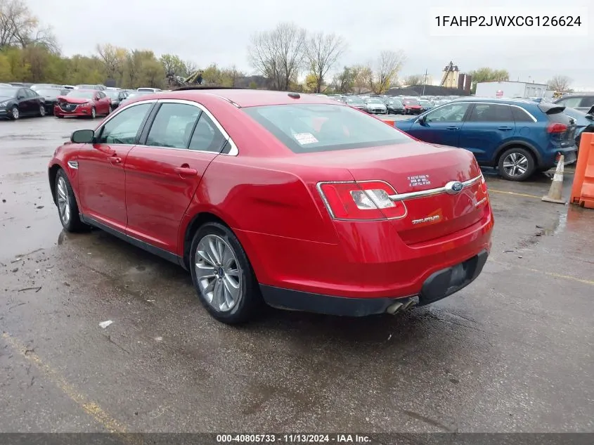 2012 Ford Taurus Limited VIN: 1FAHP2JWXCG126624 Lot: 40805733