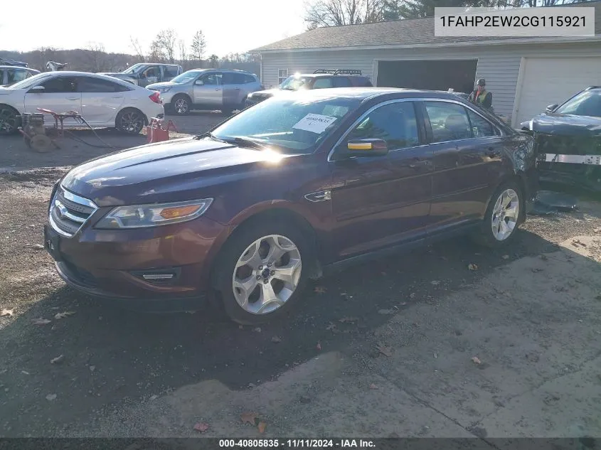 2012 Ford Taurus Sel VIN: 1FAHP2EW2CG115921 Lot: 40805835