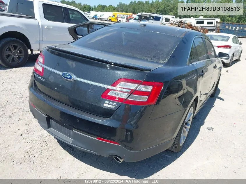 2013 Ford Taurus Sel VIN: 1FAHP2H89DG108513 Lot: 12078812