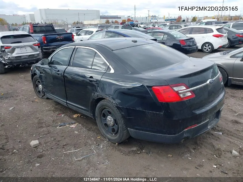 2013 Ford Taurus Police Interceptor VIN: 1FAHP2MK2DG205165 Lot: 12134847