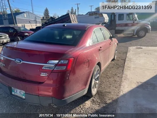 2013 Ford Taurus Sel VIN: 1FAHP2H84DG231359 Lot: 20179734