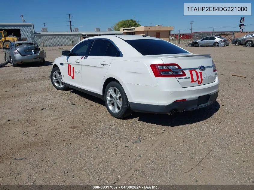 2013 Ford Taurus Sel VIN: 1FAHP2E84DG221080 Lot: 39317067