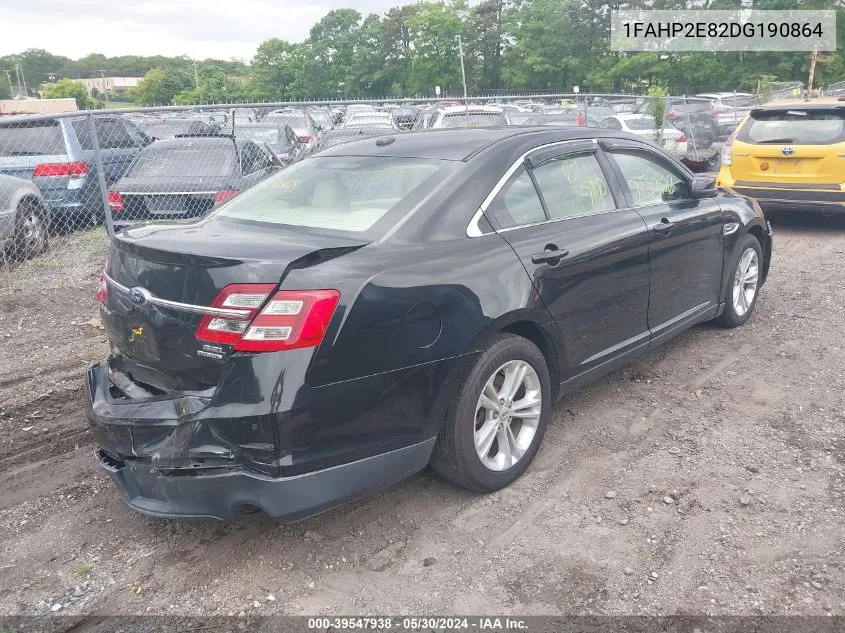 2013 Ford Taurus Sel VIN: 1FAHP2E82DG190864 Lot: 39547938