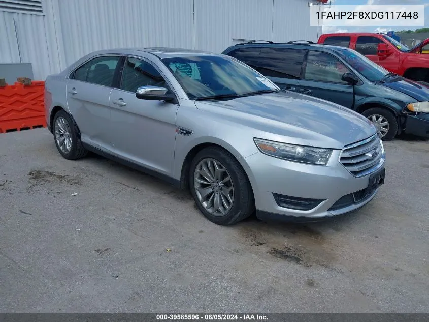 2013 Ford Taurus Limited VIN: 1FAHP2F8XDG117448 Lot: 39585596