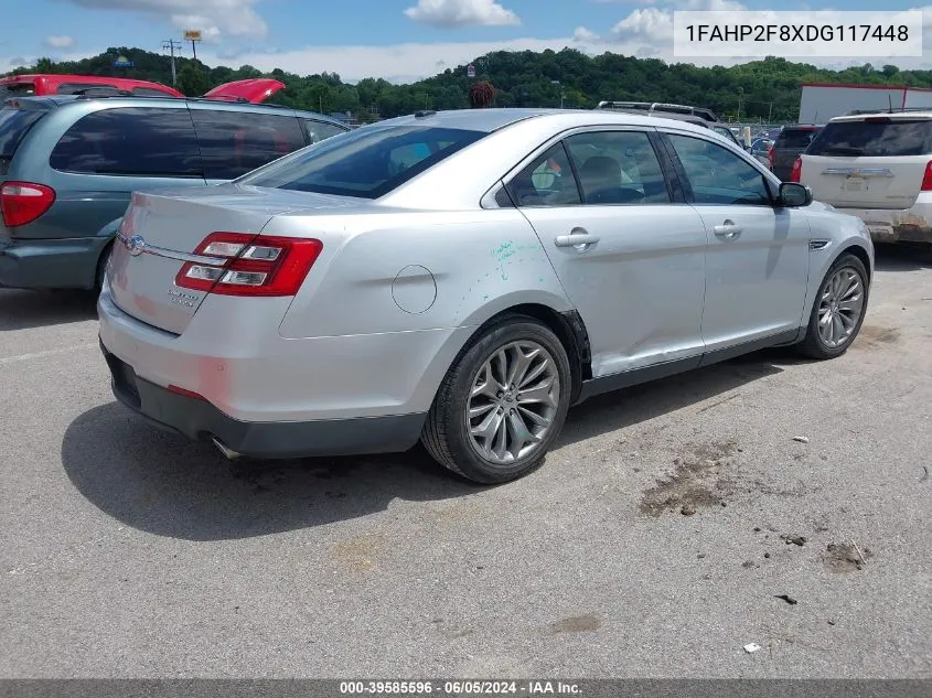 1FAHP2F8XDG117448 2013 Ford Taurus Limited