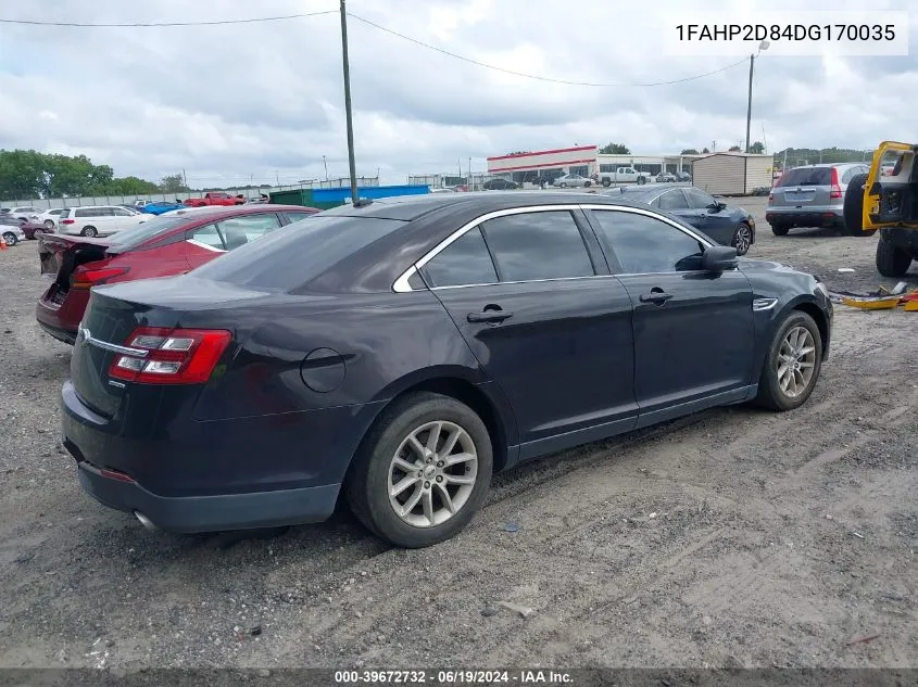 2013 Ford Taurus Se VIN: 1FAHP2D84DG170035 Lot: 39672732