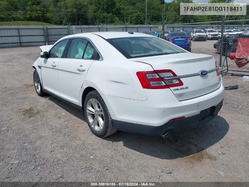 1FAHP2E81DG118411 2013 Ford Taurus Sel