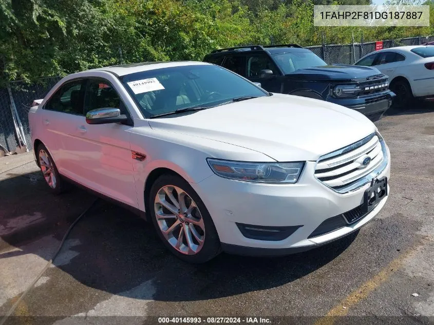 2013 Ford Taurus Limited VIN: 1FAHP2F81DG187887 Lot: 40145993