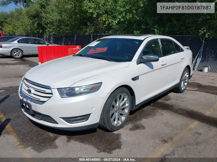 2013 Ford Taurus Limited VIN: 1FAHP2F81DG187887 Lot: 40145993