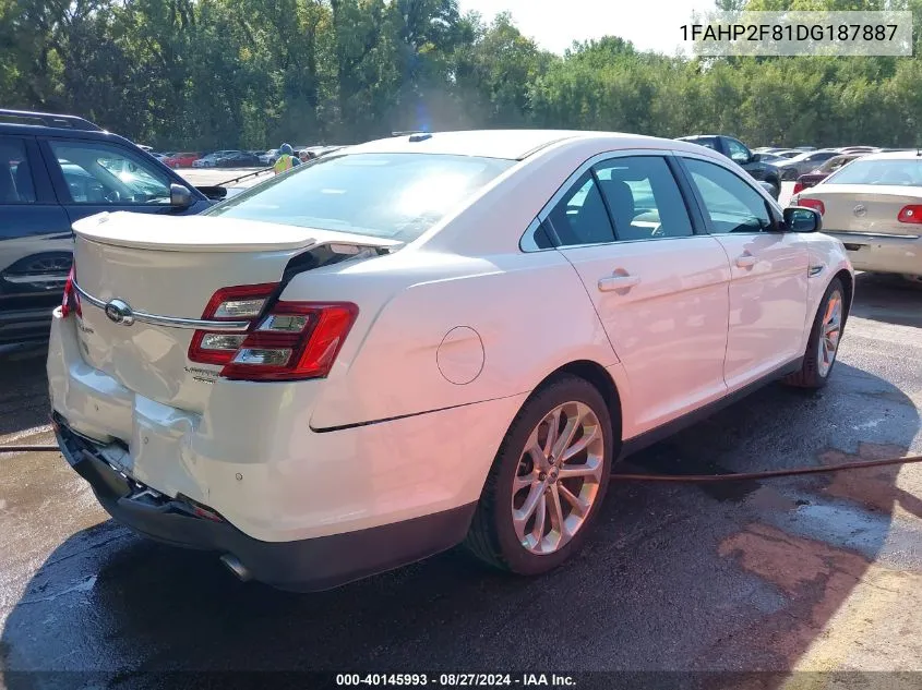 2013 Ford Taurus Limited VIN: 1FAHP2F81DG187887 Lot: 40145993