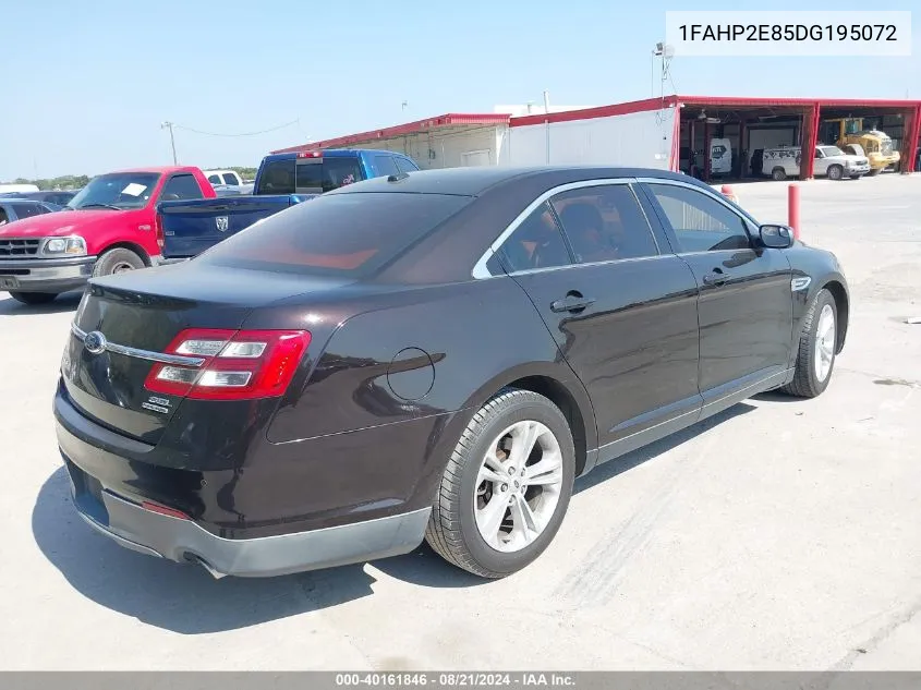 2013 Ford Taurus Sel VIN: 1FAHP2E85DG195072 Lot: 40161846