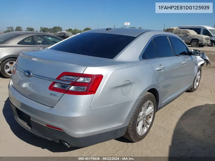 1FAHP2E81DG125939 2013 Ford Taurus Sel