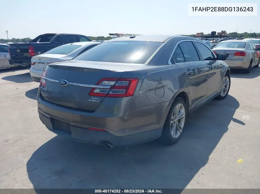 2013 Ford Taurus Sel VIN: 1FAHP2E88DG136243 Lot: 40174252