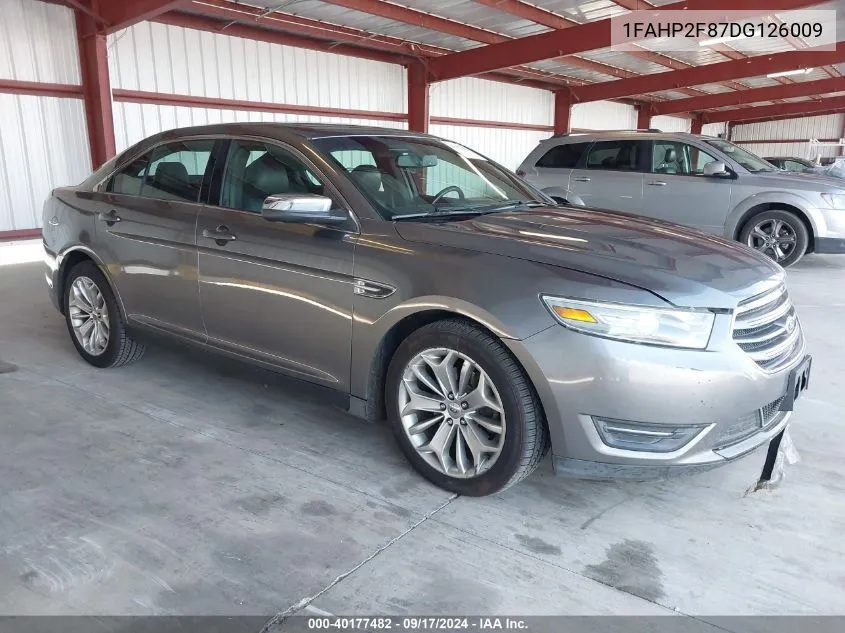 2013 Ford Taurus Limited VIN: 1FAHP2F87DG126009 Lot: 40177482