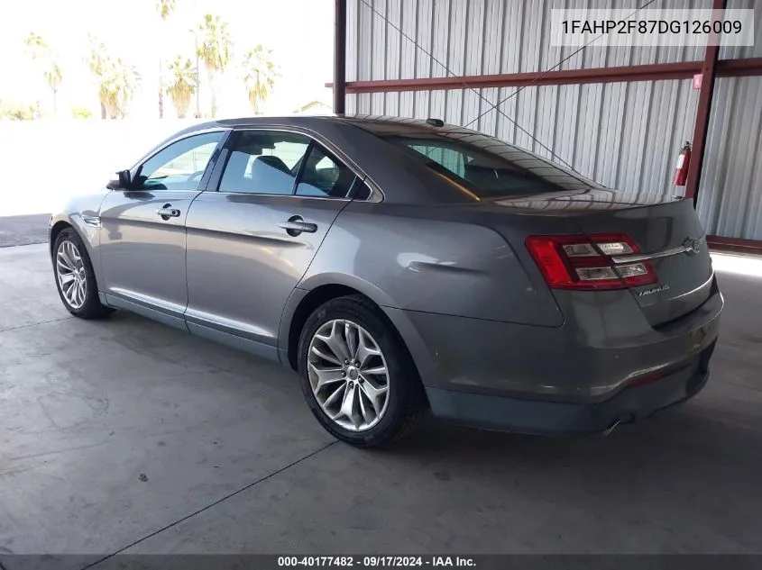 2013 Ford Taurus Limited VIN: 1FAHP2F87DG126009 Lot: 40177482