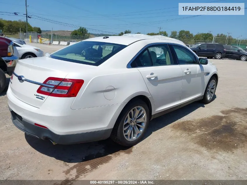 2013 Ford Taurus Limited VIN: 1FAHP2F88DG184419 Lot: 40195297