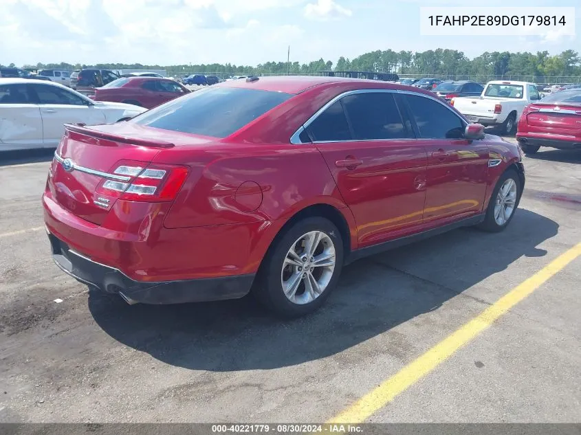 2013 Ford Taurus Sel VIN: 1FAHP2E89DG179814 Lot: 40221779