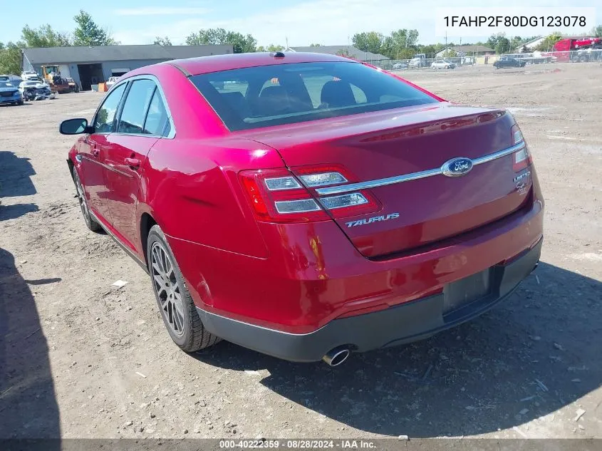 2013 Ford Taurus Limited VIN: 1FAHP2F80DG123078 Lot: 40222359