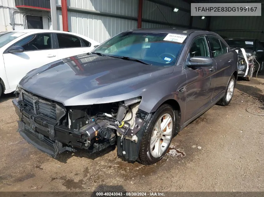 2013 Ford Taurus Sel VIN: 1FAHP2E83DG199167 Lot: 40243043