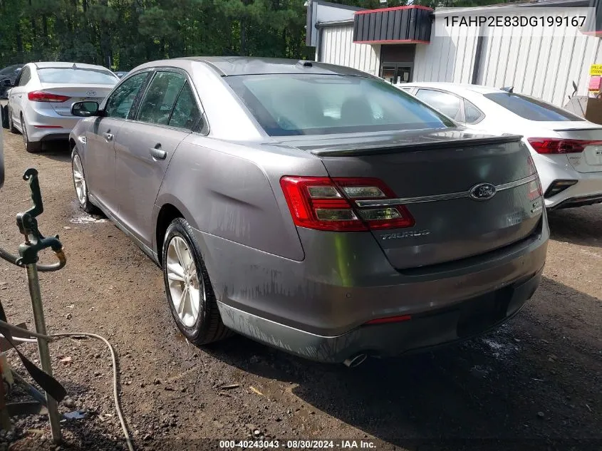 2013 Ford Taurus Sel VIN: 1FAHP2E83DG199167 Lot: 40243043