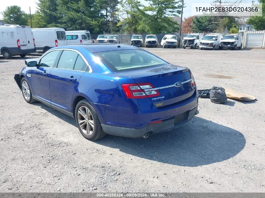 2013 Ford Taurus Sel VIN: 1FAHP2E83DG204366 Lot: 40255324