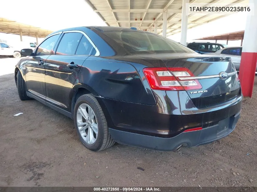 2013 Ford Taurus Sel VIN: 1FAHP2E89DG235816 Lot: 40272850