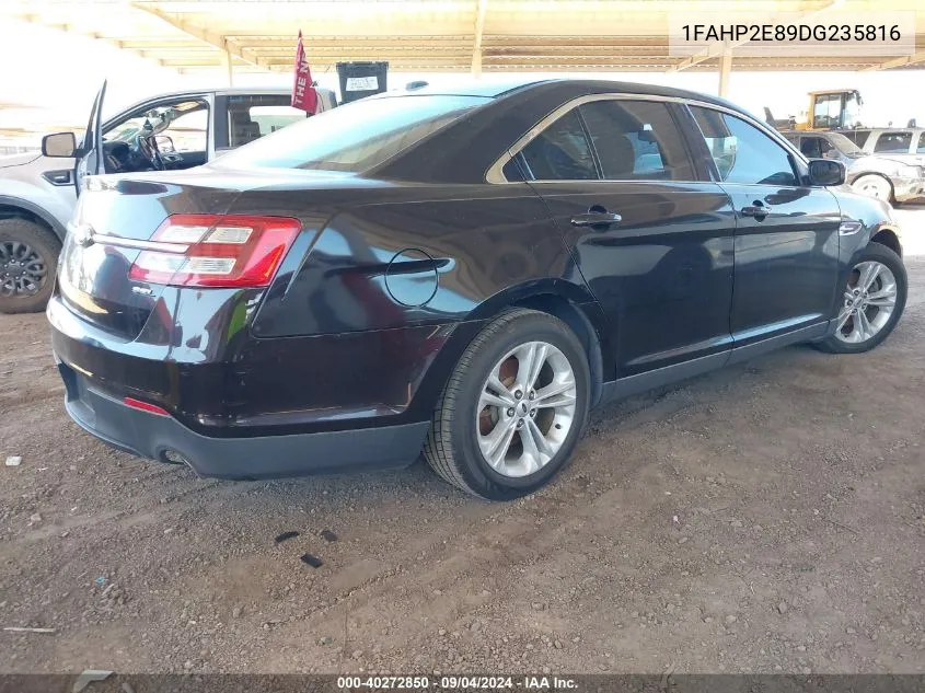 2013 Ford Taurus Sel VIN: 1FAHP2E89DG235816 Lot: 40272850