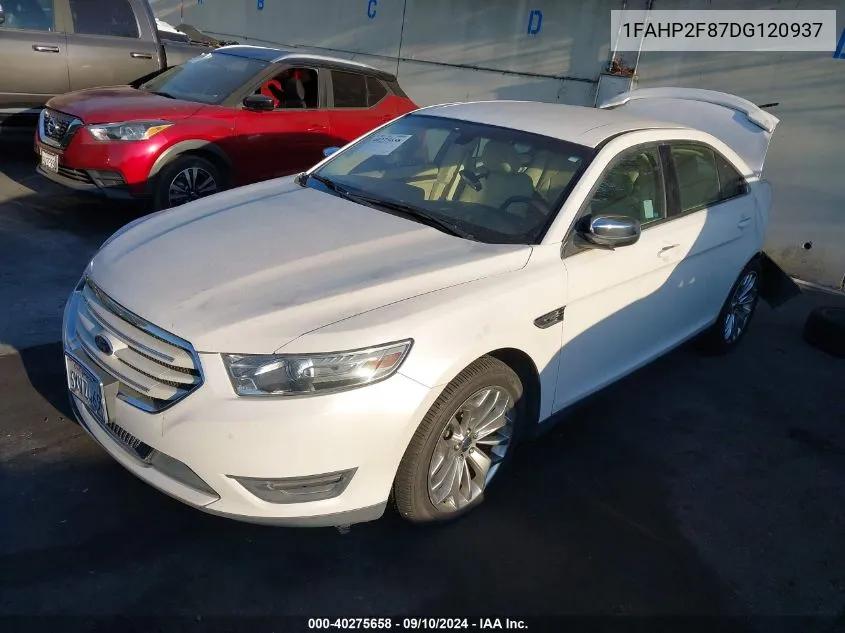 2013 Ford Taurus Limited VIN: 1FAHP2F87DG120937 Lot: 40275658