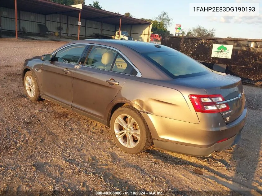 1FAHP2E83DG190193 2013 Ford Taurus Sel