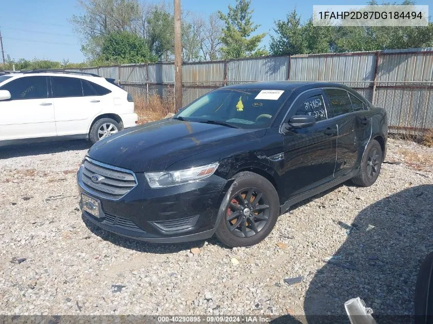 2013 Ford Taurus Se VIN: 1FAHP2D87DG184494 Lot: 40290895