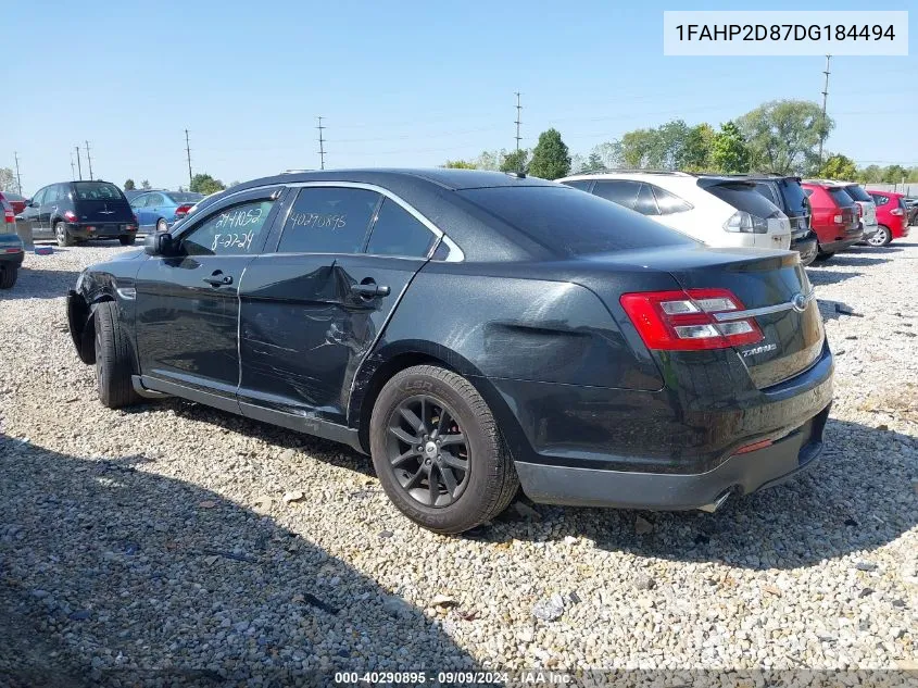 2013 Ford Taurus Se VIN: 1FAHP2D87DG184494 Lot: 40290895