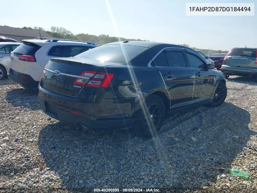 2013 Ford Taurus Se VIN: 1FAHP2D87DG184494 Lot: 40290895