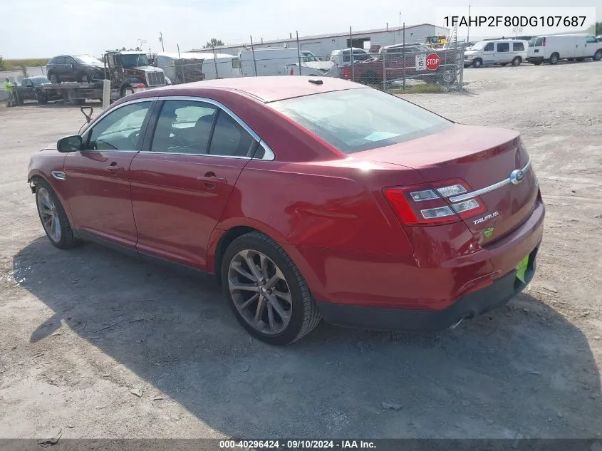 2013 Ford Taurus Limited VIN: 1FAHP2F80DG107687 Lot: 40296424