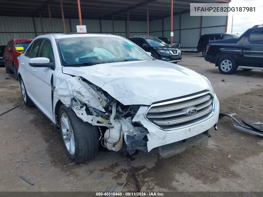 1FAHP2E82DG187981 2013 Ford Taurus Sel