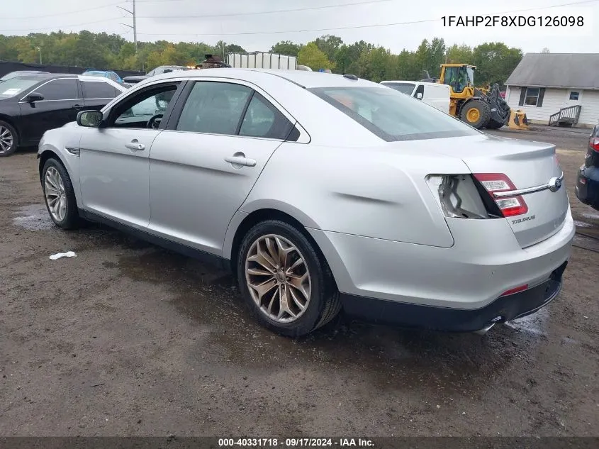 2013 Ford Taurus Limited VIN: 1FAHP2F8XDG126098 Lot: 40331718