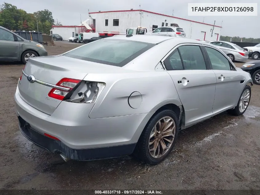 2013 Ford Taurus Limited VIN: 1FAHP2F8XDG126098 Lot: 40331718