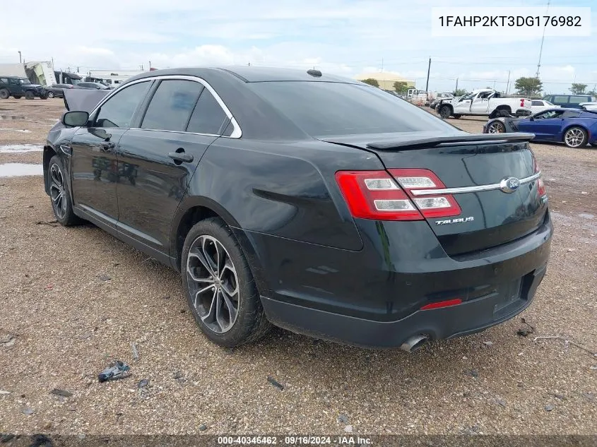 2013 Ford Taurus Sho VIN: 1FAHP2KT3DG176982 Lot: 40346462