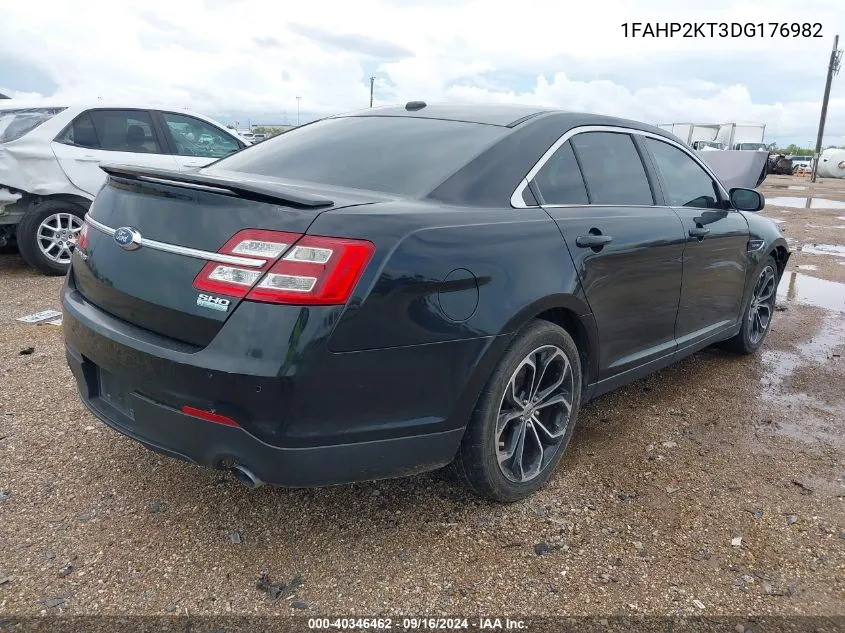 2013 Ford Taurus Sho VIN: 1FAHP2KT3DG176982 Lot: 40346462