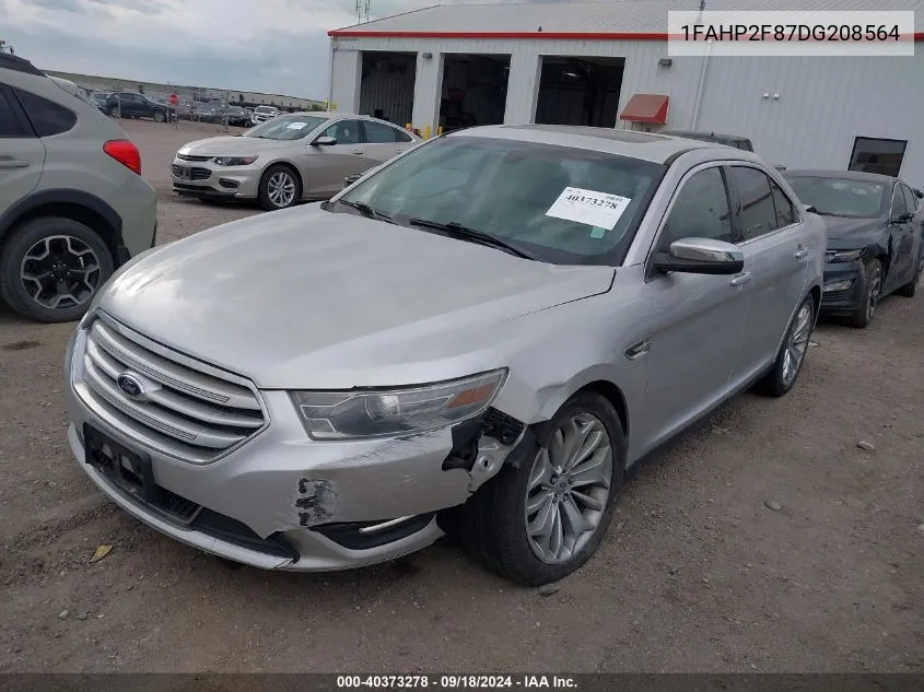 2013 Ford Taurus Limited VIN: 1FAHP2F87DG208564 Lot: 40373278