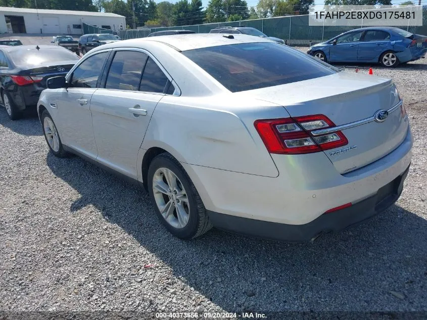 2013 Ford Taurus Sel VIN: 1FAHP2E8XDG175481 Lot: 40373656