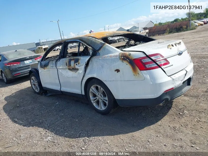 2013 Ford Taurus Sel VIN: 1FAHP2E84DG137941 Lot: 40381238