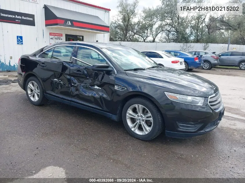 2013 Ford Taurus Sel VIN: 1FAHP2H81DG215202 Lot: 40392088