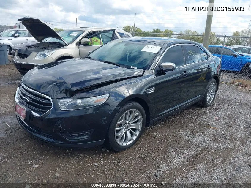 2013 Ford Taurus Limited VIN: 1FAHP2F82DG155983 Lot: 40393891