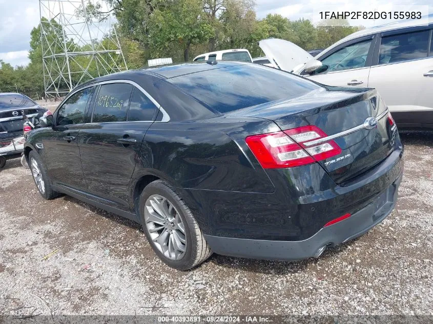 2013 Ford Taurus Limited VIN: 1FAHP2F82DG155983 Lot: 40393891