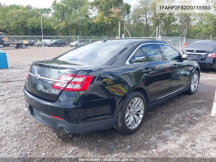 2013 Ford Taurus Limited VIN: 1FAHP2F82DG155983 Lot: 40393891