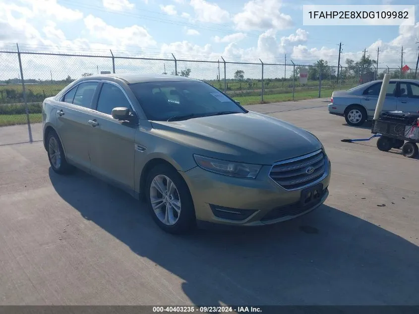 2013 Ford Taurus Sel VIN: 1FAHP2E8XDG109982 Lot: 40403235