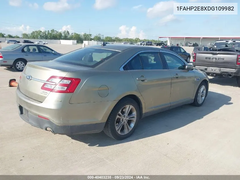 2013 Ford Taurus Sel VIN: 1FAHP2E8XDG109982 Lot: 40403235