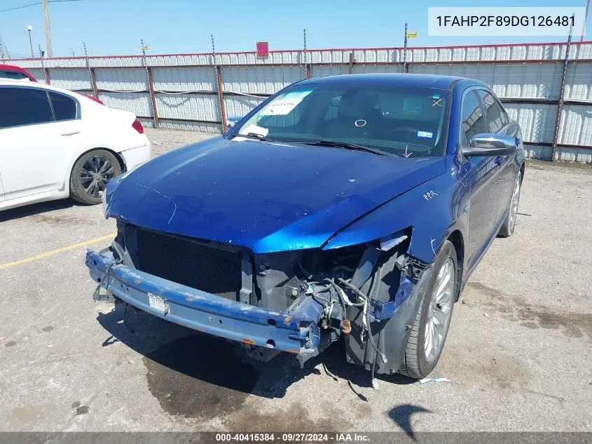 1FAHP2F89DG126481 2013 Ford Taurus Limited